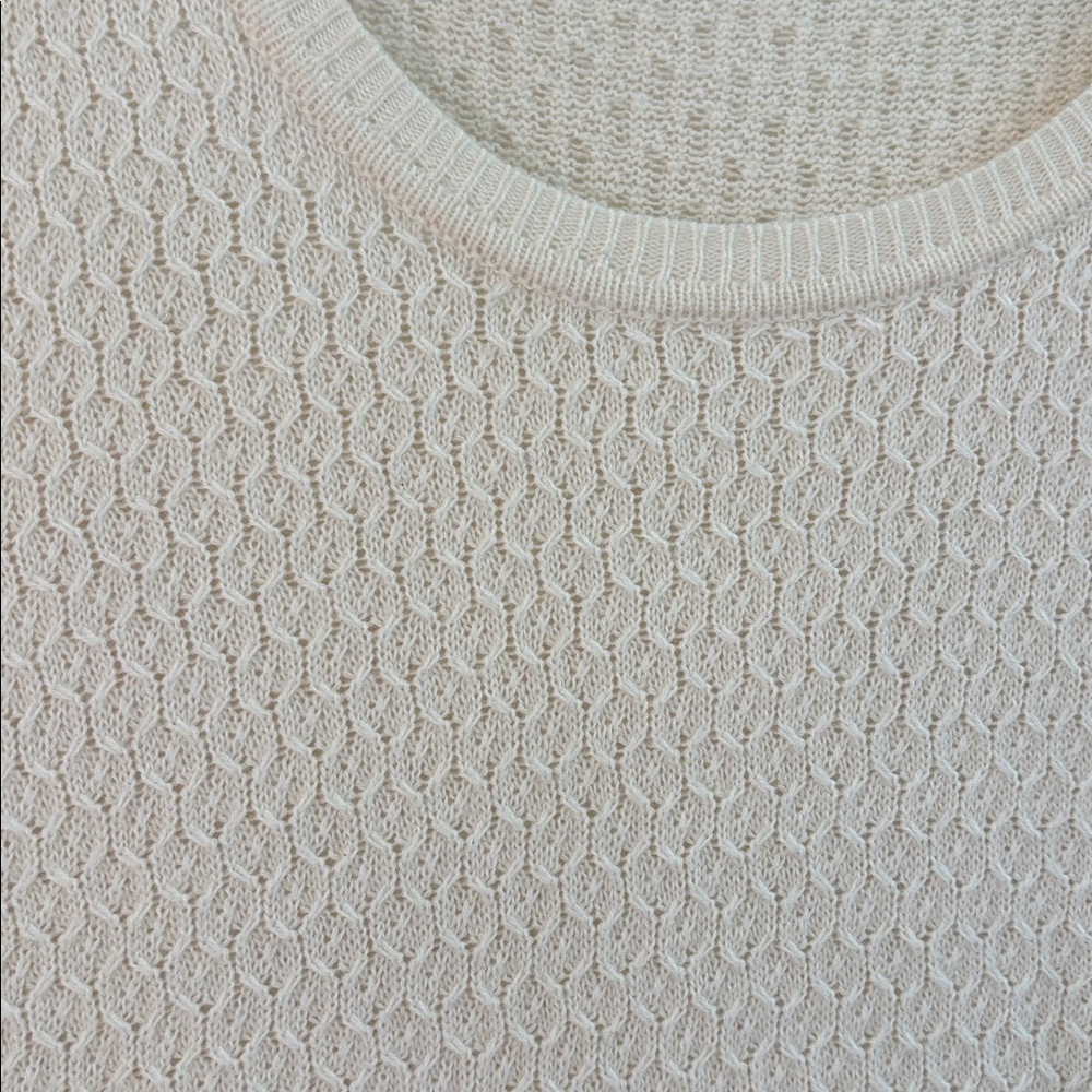 Cream Textured Knit Sweater - Picture 5 of 5